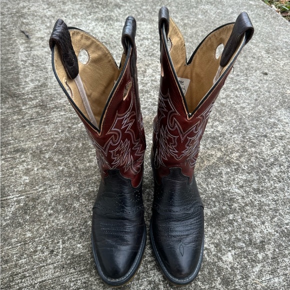 Double H Buckaroo Cowboy Boots 1518 Made in USA size 8 EUC - Picture 2 of 13